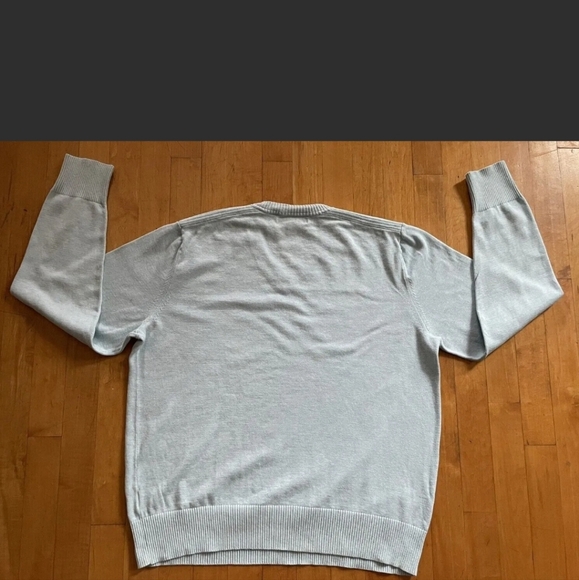 Banana Republic Men's Medium Light Blue V-Neck Sweater - Picture 8 of 12